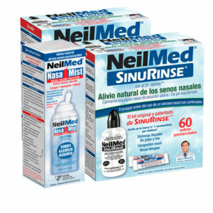 NeilMed Sinus Rinse Kit c/150 Sobres Premezclados (inc. 2 botellas) & NasaMist Isotónico 75mL.