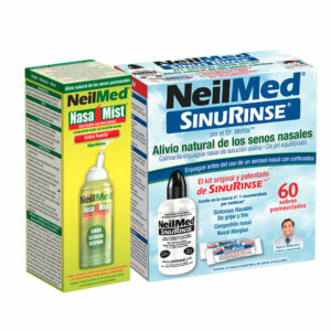 NeilMed Sinus Rinse Kit Botella c/60 Sobres Premezclados & NasaMist Hipertónico (extra fuerte) 125mL.