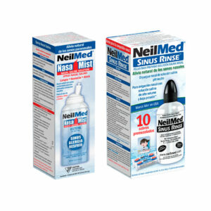 NeilMed Sinus Rinse Kit Botella c/60 Sobres Premezclados & NasaMist Spray Solución Salina (Isotónico ) 2.53oz (75mL)