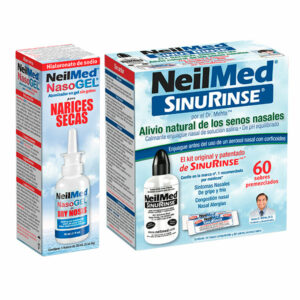 NeilMed Sinus Rinse Kit Botella c/60 Sobres Premezclados & NasoGEL Spray 1 fl (30mL)