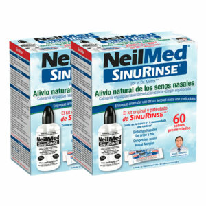 2 NeilMed Sinus Rinse Kit Botella c/60 Sobres Premezclados Cada Uno