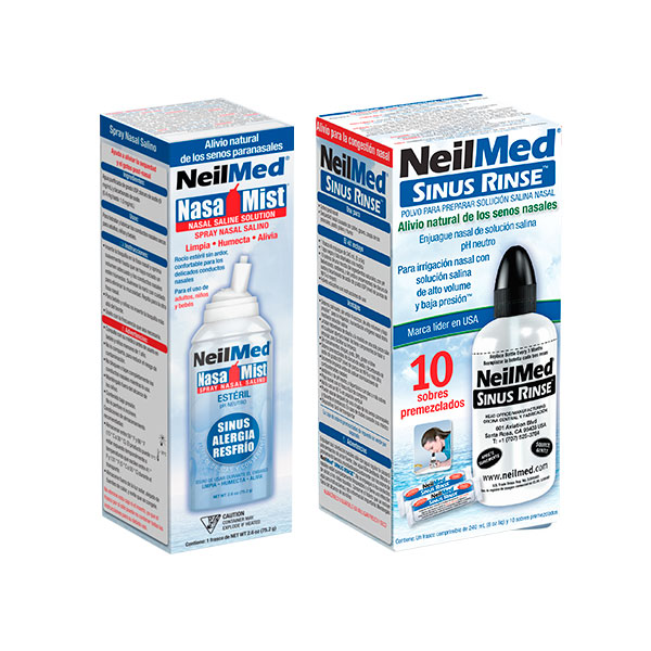 NeilMed Sinus Rinse Kit c/10 Sobres Premezclados & NasaMist