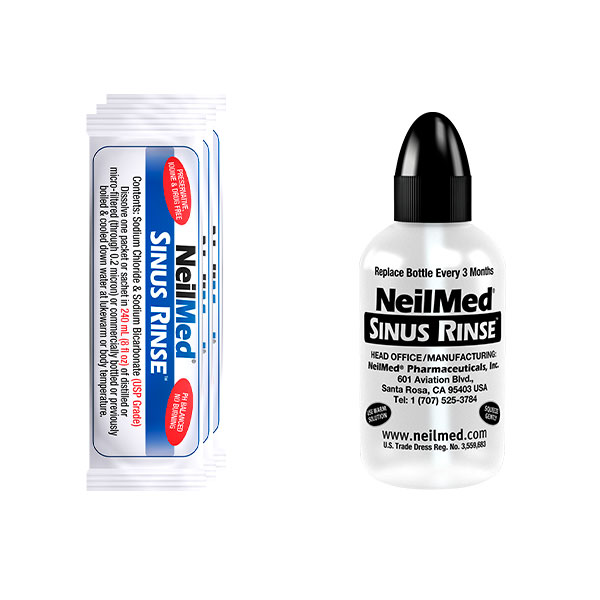 NeilMed Sinus Rinse Kit 100 Sobres Premezclados con Botella - Sinus Rinse  Tienda