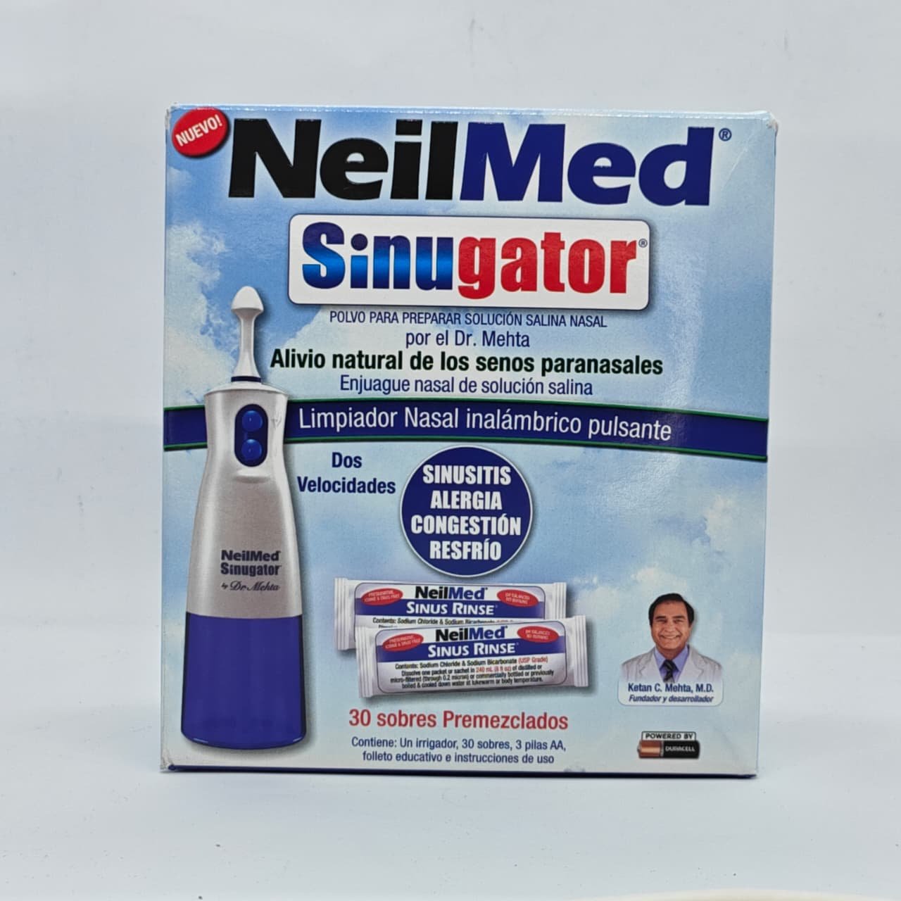 Sinugator Lavador Nasal Electrico c/30 Sobres Premezclados